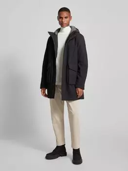 Парка свободного кроя из смесовой шерсти с капюшоном s.Oliver BLACK LABEL, антрацит