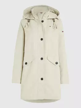 Парка Tommy Hilfiger Solid Hooded Long, кремовый