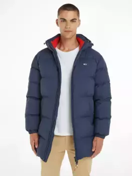 Парка Tommy Jeans "TJM ESSENTIAL DOWN PARKA", с капюшоном, цвет Twilight Navy