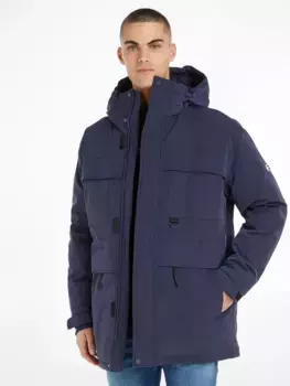 Парка Tommy Jeans "TJM TECH PARKA", с капюшоном, цвет Twilight Navy