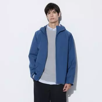 Парка UNIQLO Block Tech водооталкивающая, синий