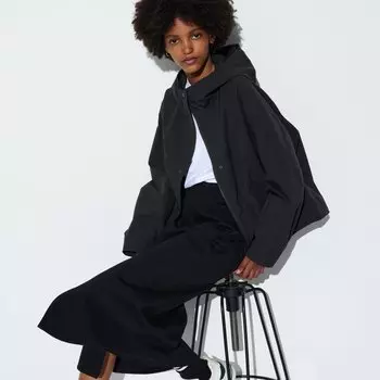 Парка UNIQLO хлопковая, черный