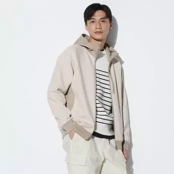 Парка UNIQLO на молнии, бежевый