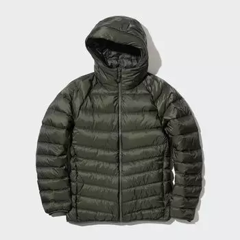 Парка UNIQLO пуховая, оливковый