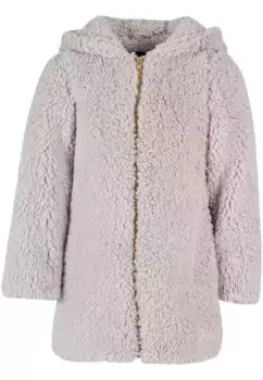 Парка URBAN CLASSICS " Urban Classics Women's Girls Sherpa Jacket" (1 шт.), с капюшоном, серый