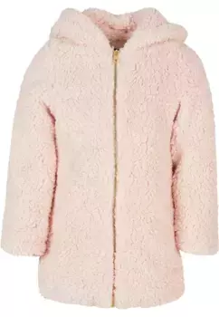 Парка URBAN CLASSICS " Urban Classics Women's Girls Sherpa Jacket" (1 шт.), с капюшоном, розовый
