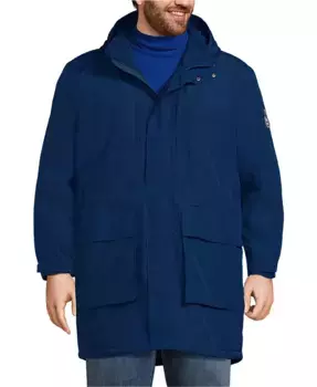 Парка утепленная непромокаемая Big & Tall Squall Lands' End, синий