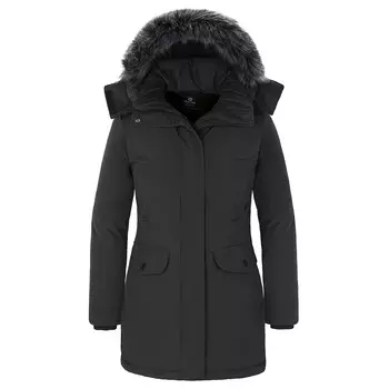 Парка Wantdo Waterproof Hooded Faux Fur, темно-серый