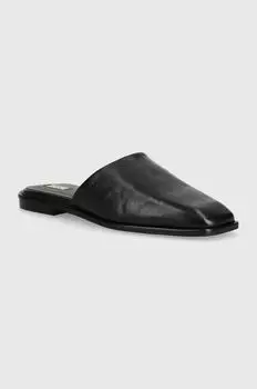 Парковые кожаные тапочки Gant, черный