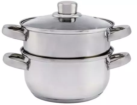 Пароварка 3 шт. Кастрюля-пароварка Florina из нержавеющей стали