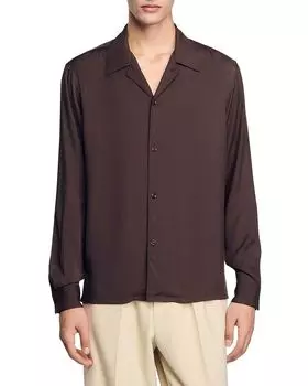 Парящая рубашка Sandro, коричневый
