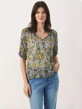 Part Two Блузка свободного кроя с цветочным принтом Popsy, зеленый/разноцветный