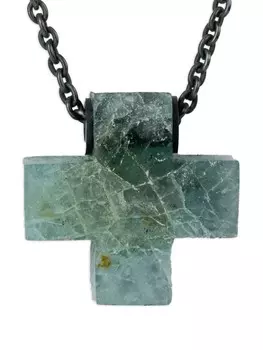 Parts of Four серебряное колье с аквамарином, черный