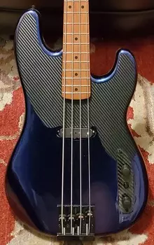 Partscaster Fender Dusty Hill Tribute Precision Bass 2022 - синий кобальт / пурпурный флип-флоп Metalflake