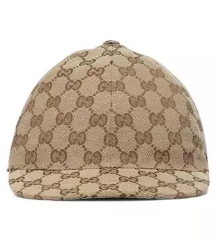 Парусиновая кепка gg supreme Gucci Kids, бежевый