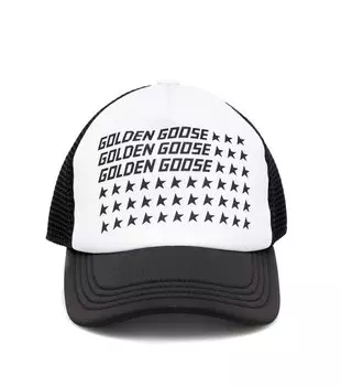 Парусиновая кепка с логотипом Golden Goose, белый