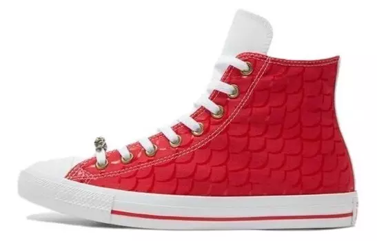 Парусиновые кеды All Star Унисекс С Высоким берцем Красного и Белого цветов Converse