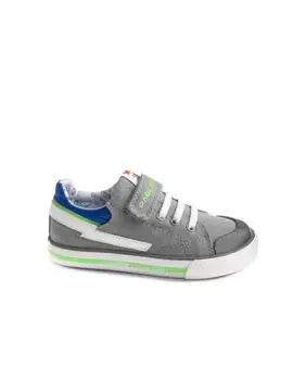 Парусиновые кроссовки для мальчиков с застежкой-липучкой Pablosky, темно-серый