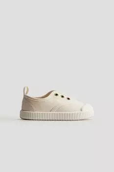 Парусиновые кроссовки H&M, бежевый