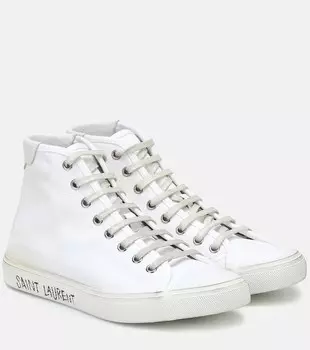 Парусиновые кроссовки Malibu Saint Laurent, белый
