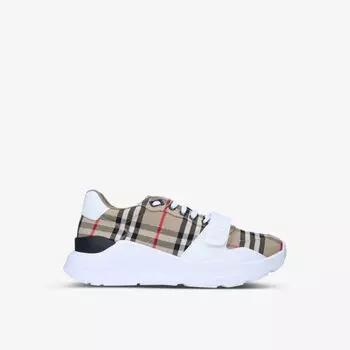 Парусиновые кроссовки Regis в винтажную клетку Burberry, бежевый