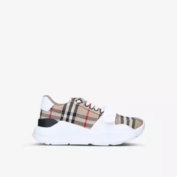 Парусиновые кроссовки Regis в винтажную клетку New Burberry, бежевый