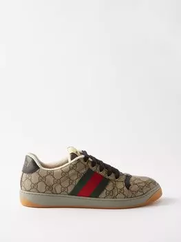 Парусиновые кроссовки screener gg supreme Gucci, бежевый