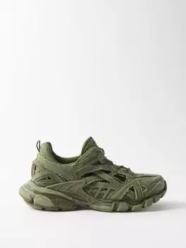 Парусиновые кроссовки track 2 Balenciaga, зеленый