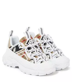 Парусиновые кроссовки в клетку Vintage Check Burberry, разноцветный