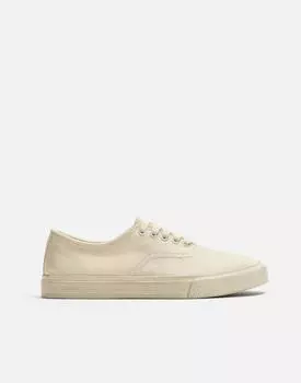 Парусиновые кроссовки ZARA, бежевый