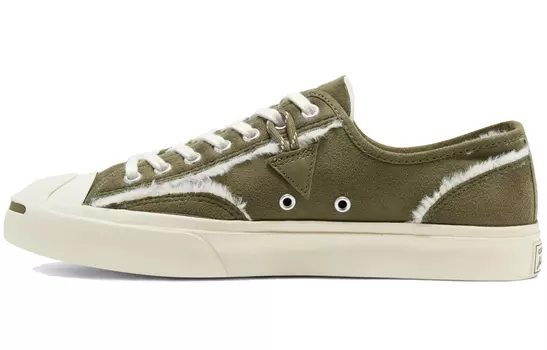 Кеды Converse Faux Fur-Lined Leather Jack Purcell 'Green White'