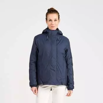 Парусная куртка-дождевик женская теплая непромокаемая - Sailing 100 синий TRIBORD, цвет blau