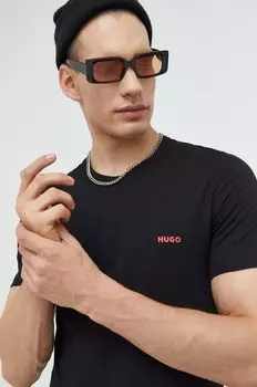 Пары хлопковых футболок HUGO 3 Hugo, черный