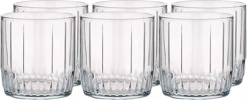 Pasabahce Leia 3 Water Famous Glasses Прозрачные стаканы для воды из стекла, белый