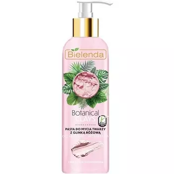 Паста для очищения лица Botanical Clays Vegan с розовой глиной для сухой и обезвоженной кожи 190мл, Bielenda