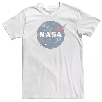 Пастельно-синяя футболка с логотипом Big & Tall NASA Licensed Character, цвет Charcoal Heather
