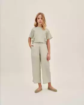 Пастельно-зеленая девичья блузка с открытой спиной Dadati, зеленый