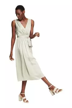 Пастельно-зеленое платье Ecovero из вискозы Esprit, зеленый