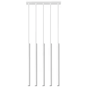 PASTELO 5 подвесной светильник белый 5xG9 12W сталь 90x5x45см Sollux Lighting