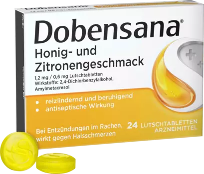 Пастилки со вкусом меда и лимона 24 шт. Dobensana