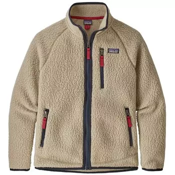 Patagonia Флисовая куртка с ворсом в стиле ретро - Мальчики, хаки