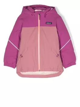 Patagonia куртка на молнии с нашивкой-логотипом, розовый