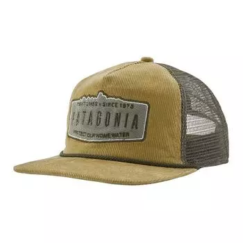 Patagonia Мужская бейсболка из переработанного полиэстера коричневого цвета