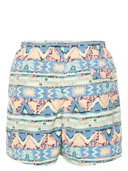 Patagonia плавки-шорты Baggies с геометричным принтом, зеленый