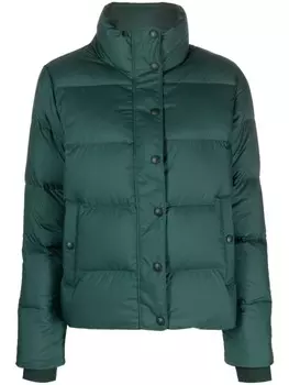 Patagonia пуховик на кнопках, зеленый