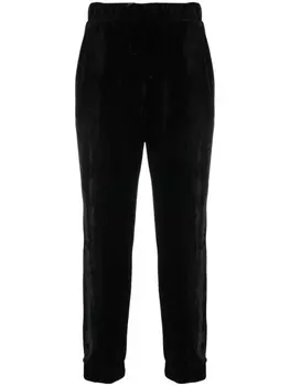 PatBO бархатные спортивные брюки с кулиской, черный