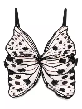 PatBO топ с декором в виде бабочки, черный