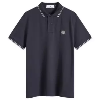 Патч-Поло Stone Island, синий