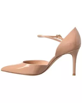 Патентованные туфли Gianvito Rossi 85 с пяткой на пятке, коричневый