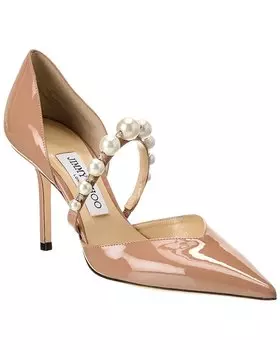 Патентованные туфли-лодочки Jimmy Choo Aurelie 85, розовый